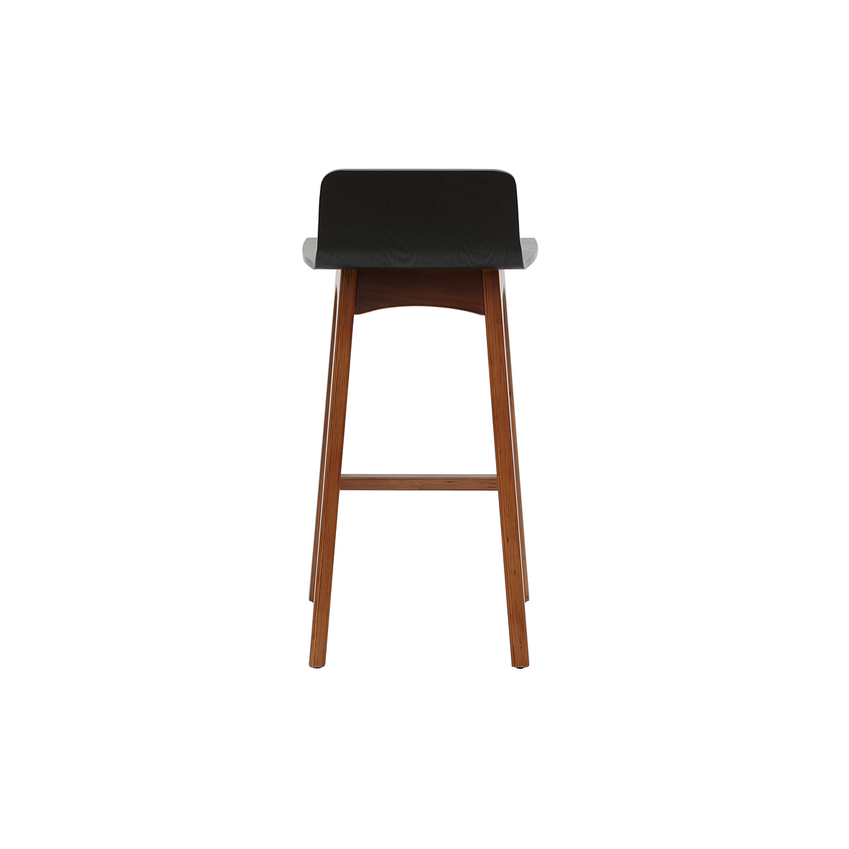 Chaise de bar scandinave noir et bois foncé H65 cm BALTIK