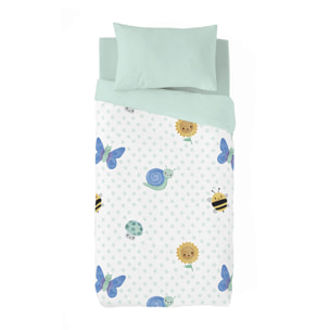 Kawanimals - Funda Nórdica Estampada - Cierre Solapa - 100% Algodón - Incluye 1/2 Fundas de Almohada - Sunset