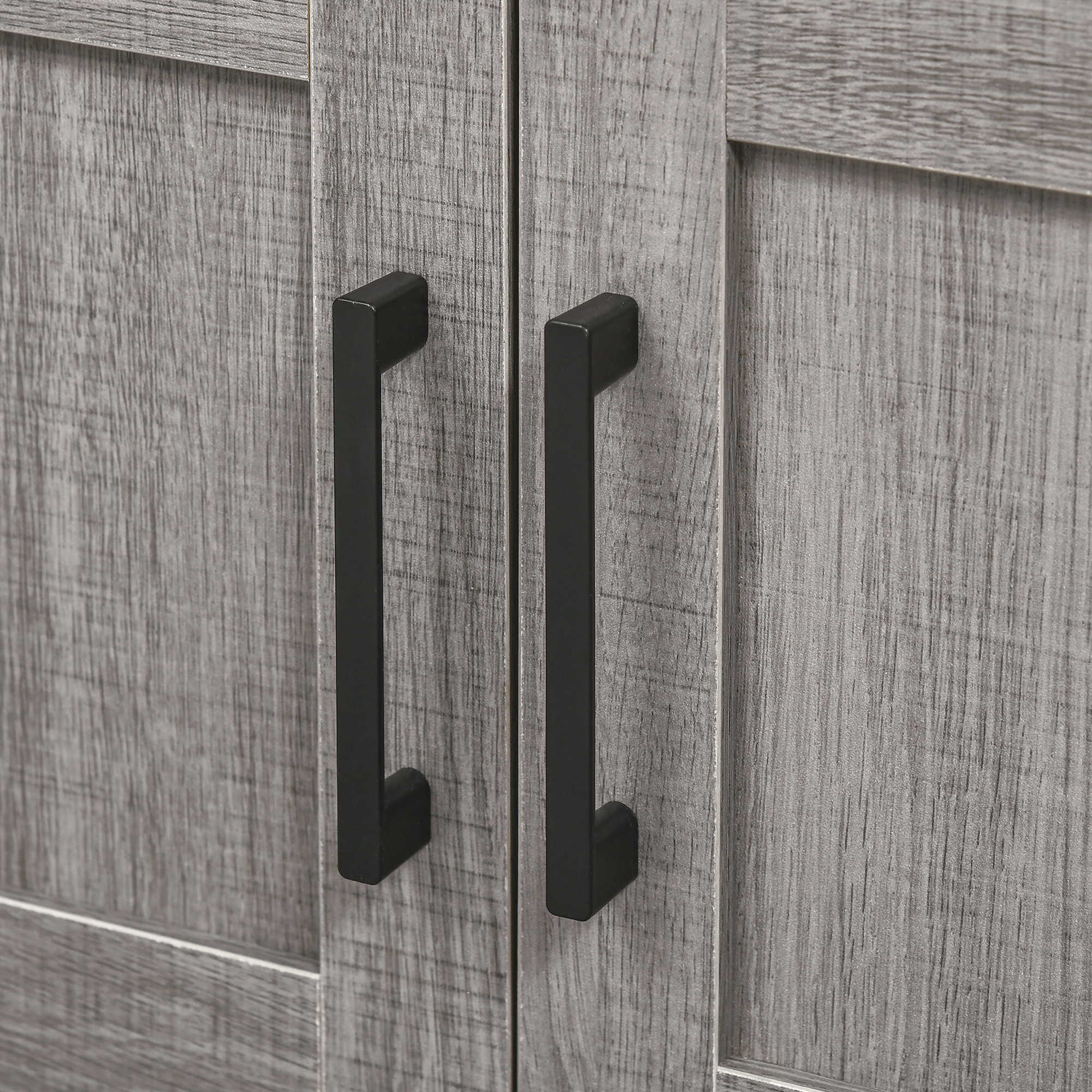 Mueble para Debajo del Lavabo con 2 Puertas y Estante Abierto 60x30x60 cm Gris