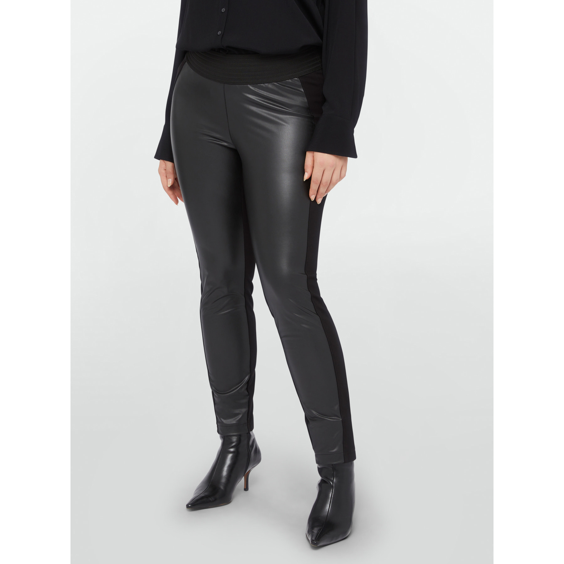 Fiorella Rubino - Pantaloni skinny in viscosa LENZING™ ECOVERO™ - Nero