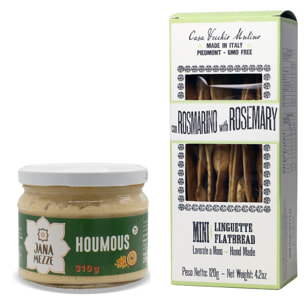 Duo apéritif : Houmous au Piment & Linguette Piemonte Romarin - 420g - Liban et Italie