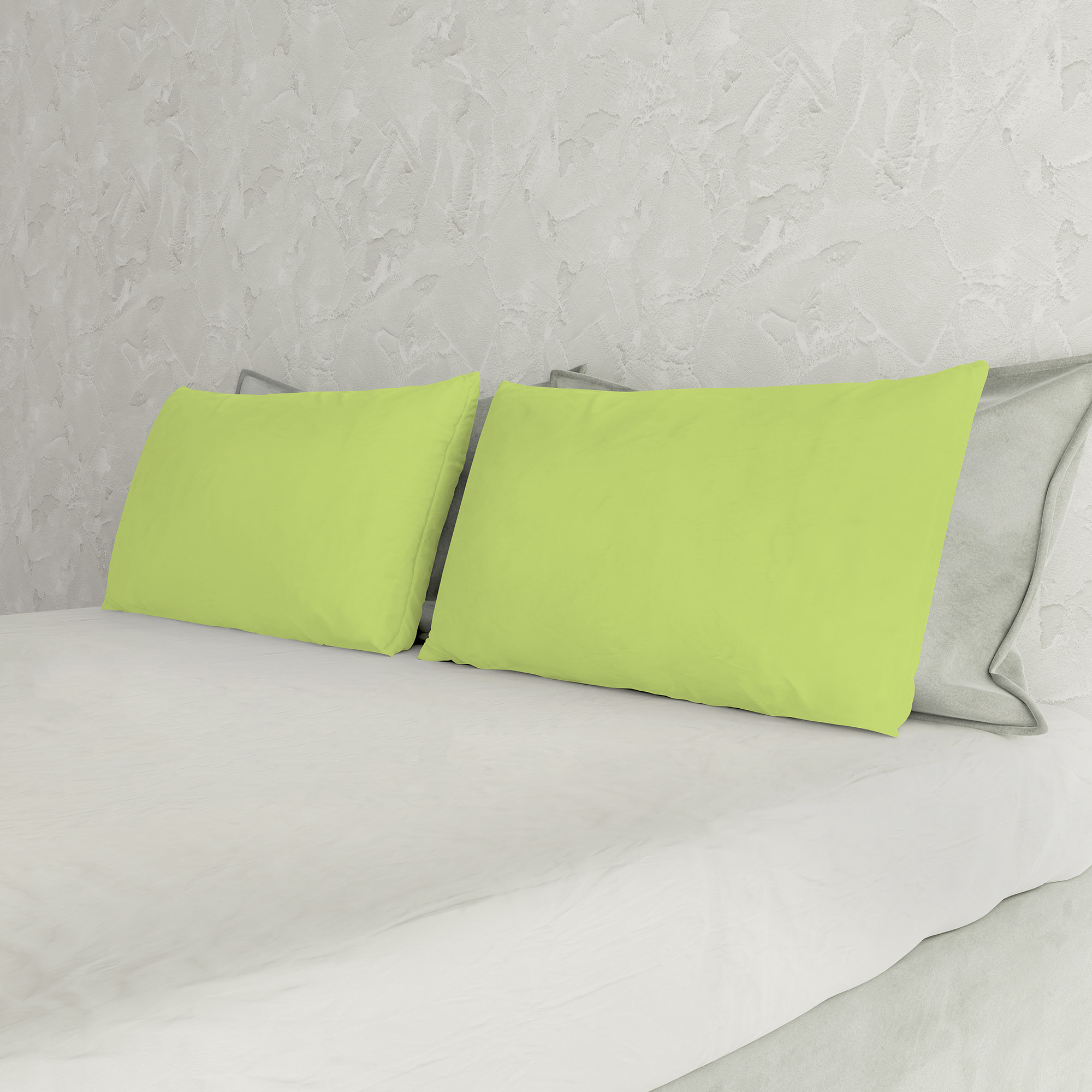 COPPIA FEDERE MAX COLOR, 100% Cotone, Made in Italy - VERDE ACIDO