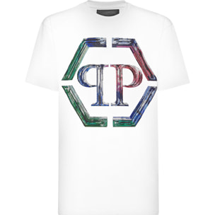 PHILIPP PLEIN Camiseta de cuello redondo y manga corta HEXAGON