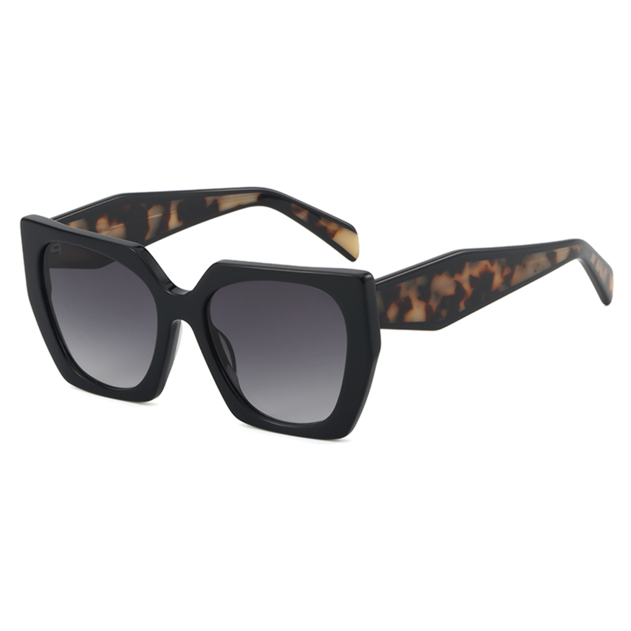Gafas de sol LENOIR BREST - Negro brillante / Gris degradado