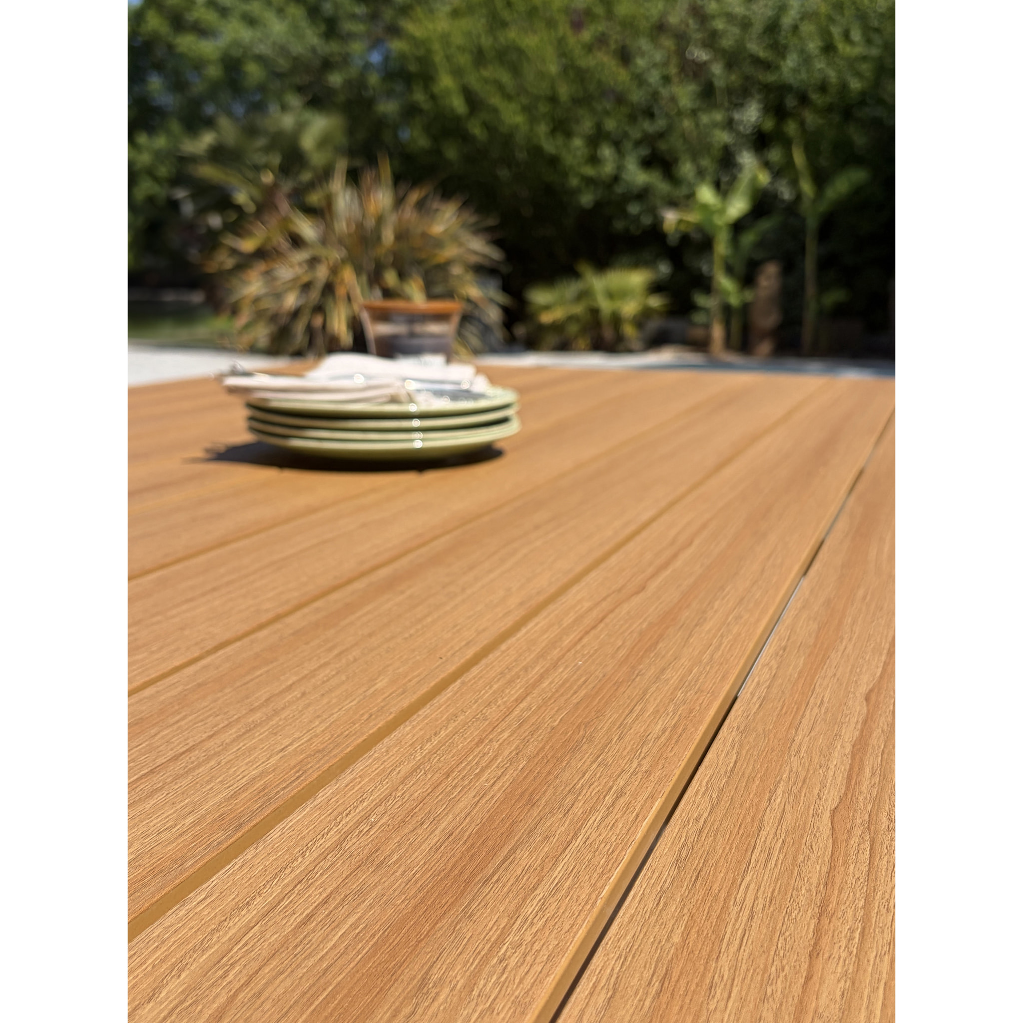 LAMU - Ensemble repas de jardin 6 places en alu - Gris anthracite