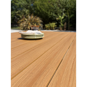 LAMU - Ensemble repas de jardin 6 places en alu - Gris anthracite