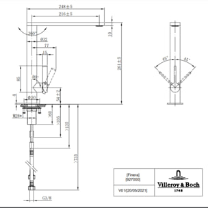 Evier Architectura 60 vidage auto + Robinet de cuisine Finera Or Mat