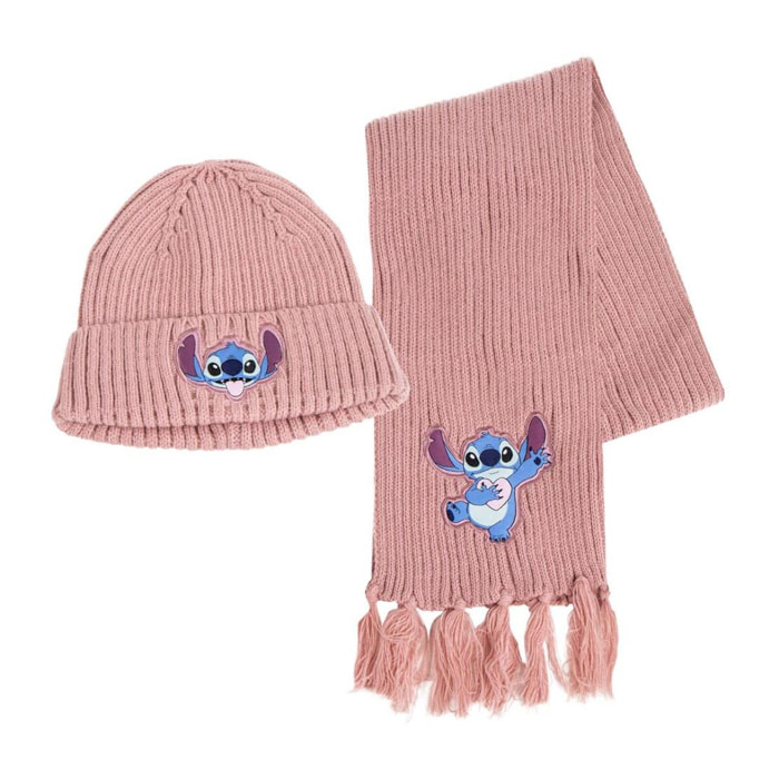Set gorro y guantes infantil unisex "Stitch"