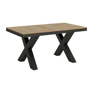 Table extensible 90x160/264 cm Traffic Evolution Chêne Nature cadre Anthracite