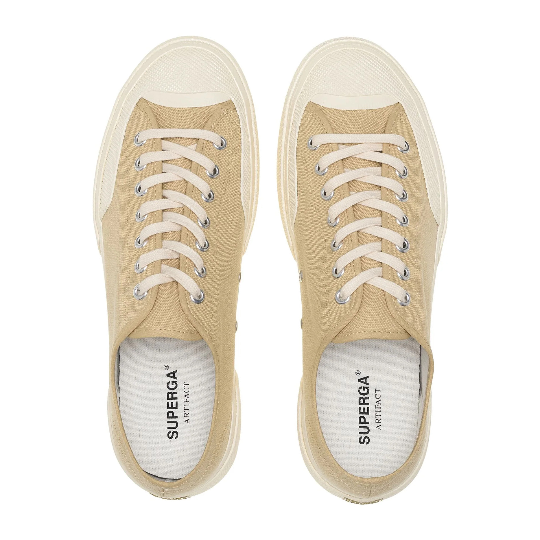Superga - Sneakers Uomo Donna Beige - 2432 WORKS LOW CUT COTTON CANVAS
