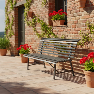 Banc de jardin acier 2 places NIMA