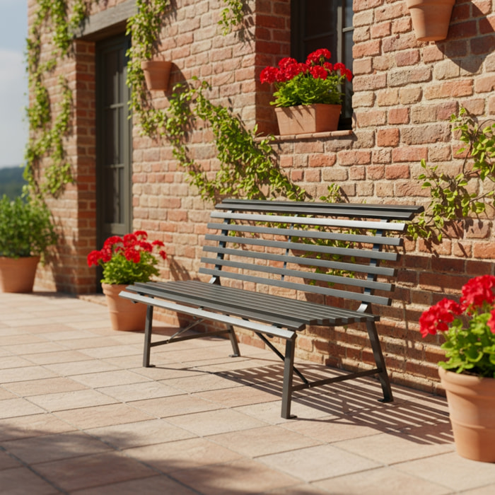 Banc de jardin acier 2 places NIMA