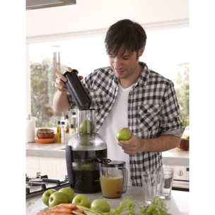 Centrifugeuse PHILIPS HR1855/70 Viva extracteur de jus noir 2L, 800W