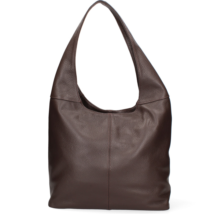 Borsa a spalla da donna In Vera pelle Made in Italy 39x55x13 cm