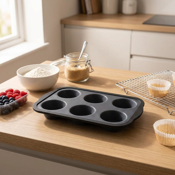 Moule à muffins 6 empreintes 28 x 18 cm Zenker Silicone fibre de verre