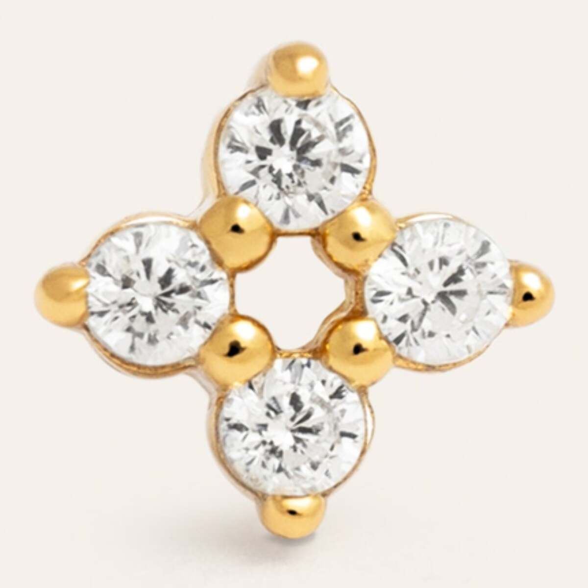 Pendiente Suelto Astrela Plata Baño Oro