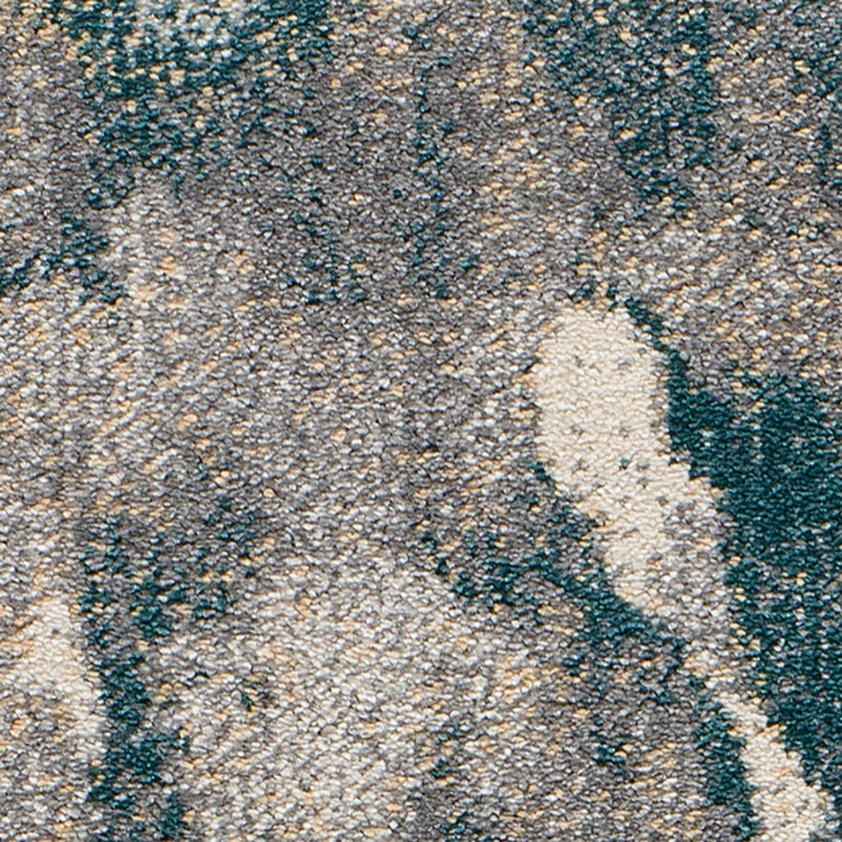 SARA Alfombra con flores en tonos beige y azules, varias medidas disponibles
