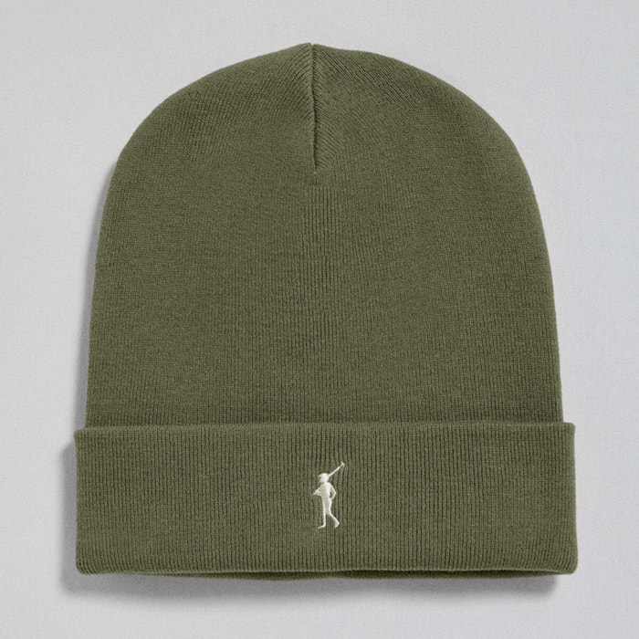 Gorro Vinny verde militar con logo bordado Rigby Go