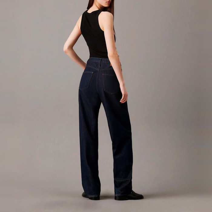 Calvin Klein - jeans - modello ampio - cotone - blu denim scuro