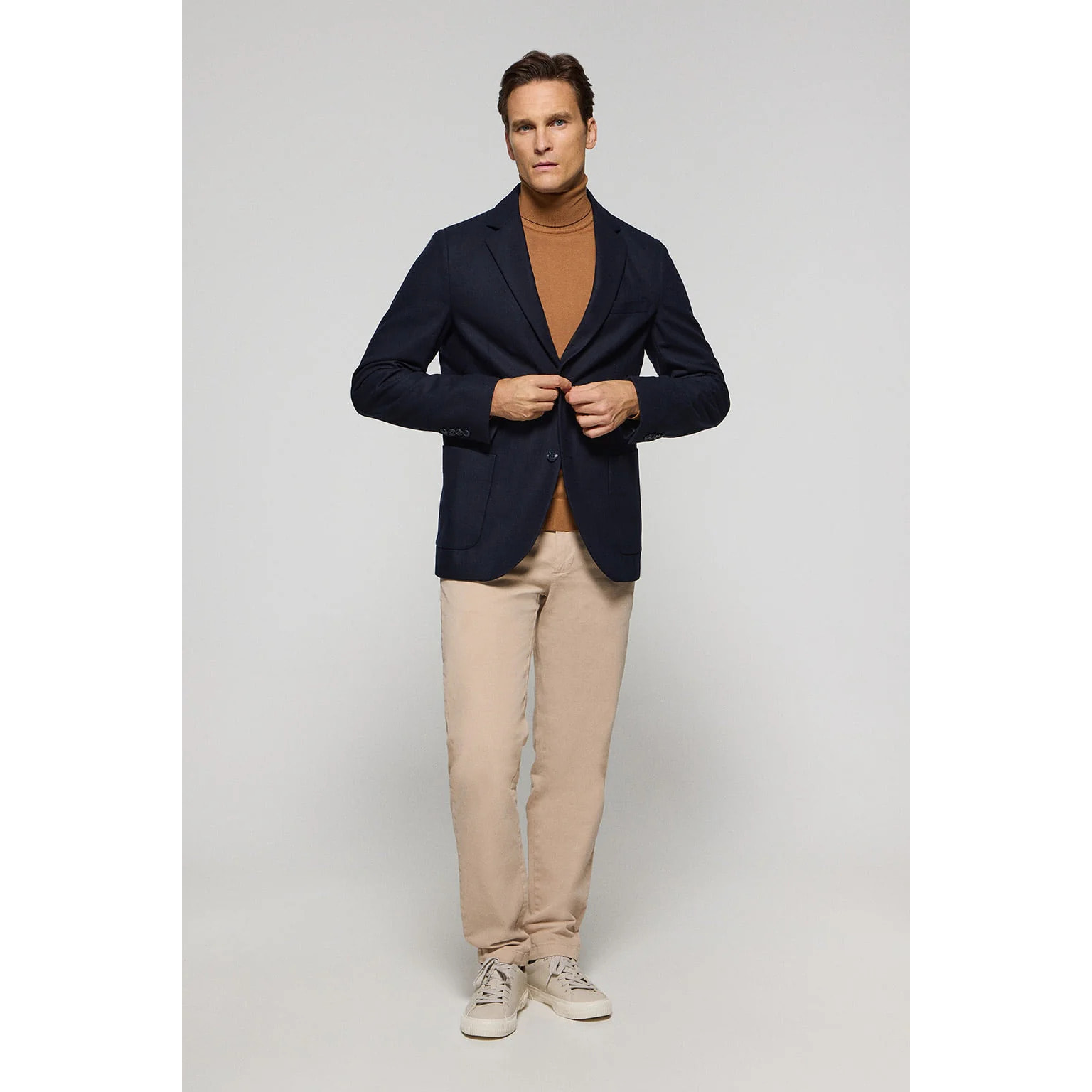 Blazer Cameron blu marino con particolari Polo Club