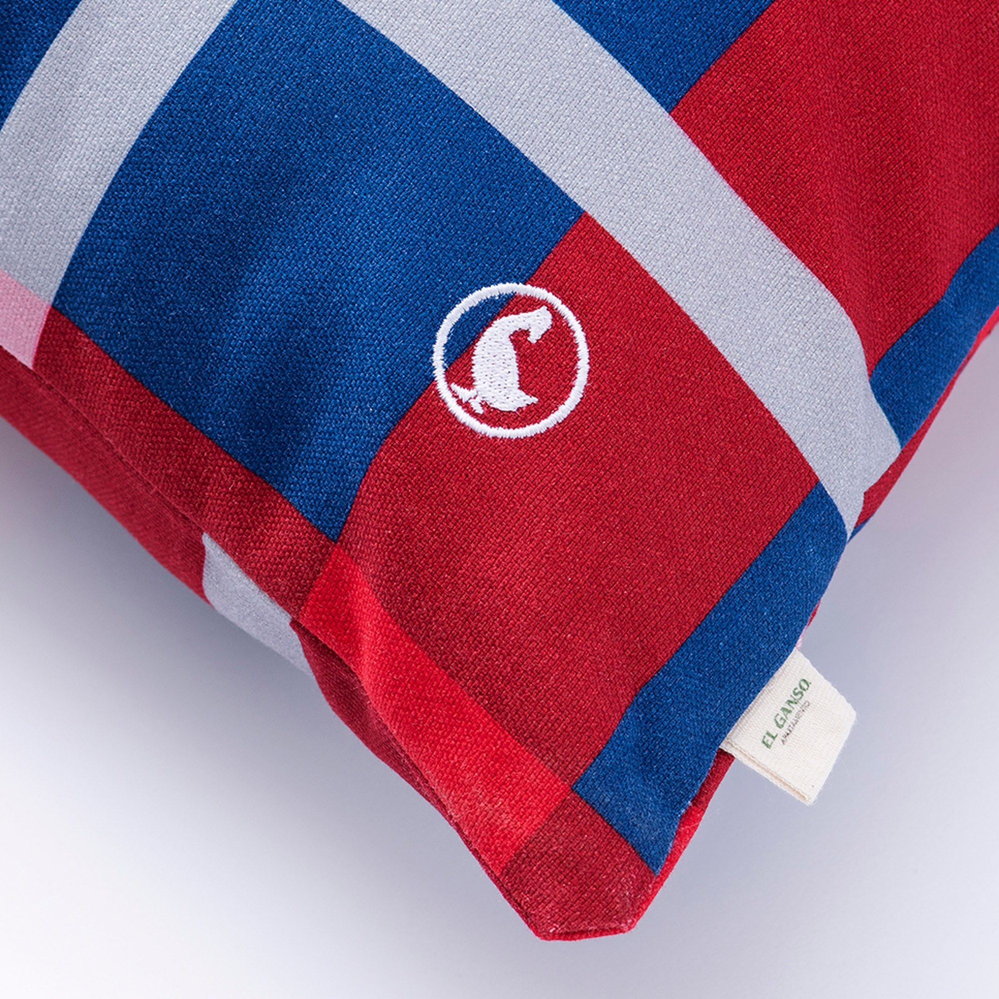 Set de 2 cojines 40x40cm 100% algodón 300gsm cuadros tartan el ganso