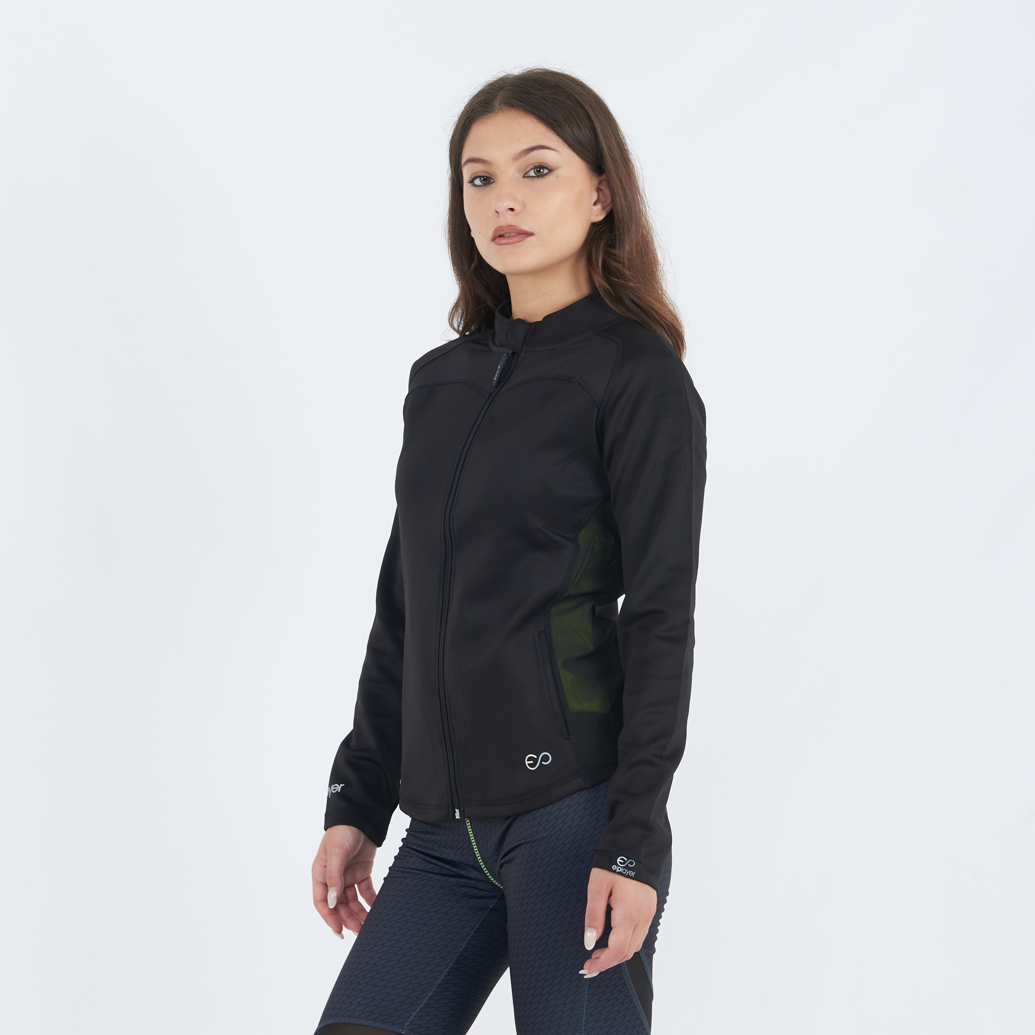 Giacca da running con zip DALAYA nera