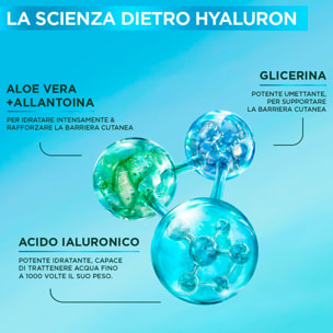 Crema Giorno Idratante Rimpolpante Hyaluron Gel Barrier Repair per Pelli Sensibili Ripara la Barriera Cutanea Idratazione 48H - Barattolo da 50ml