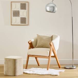Coussin Selia carré 40x40cm beige