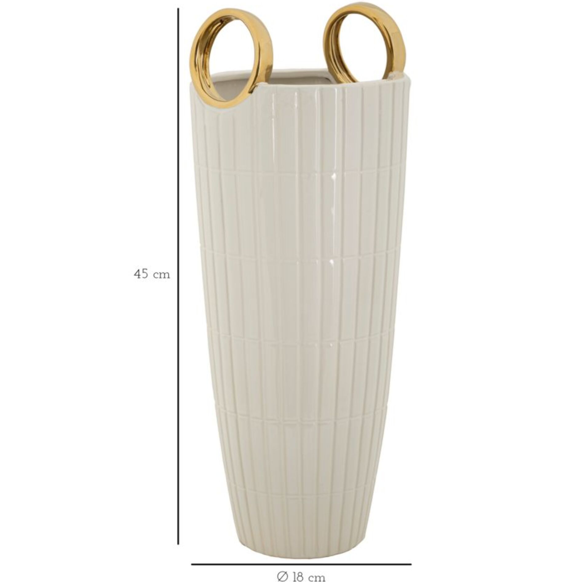 VASO CERAMICA SHOPPING CM Ø 18X45