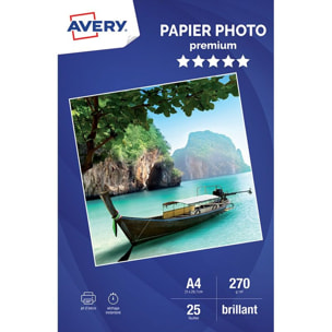 Papier photo AVERY 25 Photos brillantes A4 270g