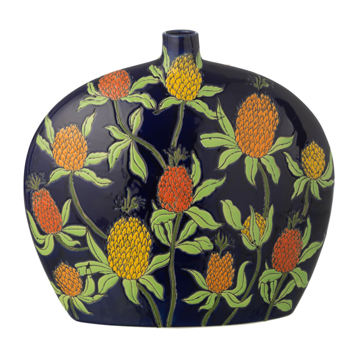 J-Line Vase Ananas - porcelaine - multicolore - medium