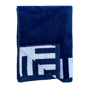 Serviette de plage éponge velours Jacquard - Houston - 100x175cm - 470g/m²