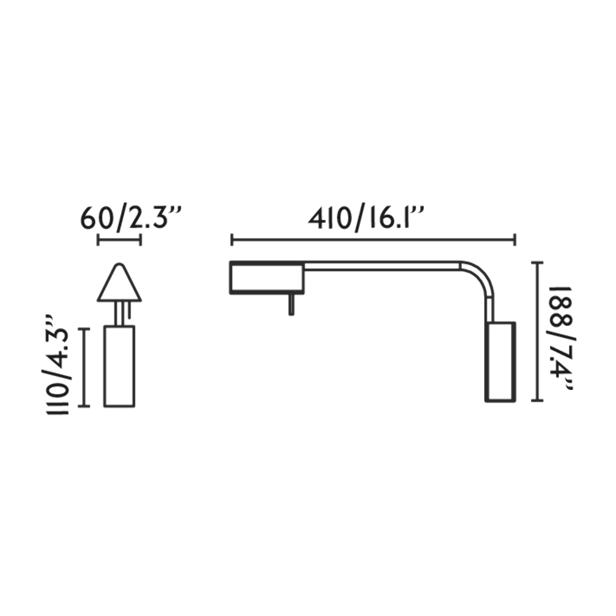 ACADEMY Lampe applique chrome