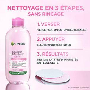 Lot de 6 - Garnier SkinActive Micellaire Tout en 1 Peaux Sensibles 400mL