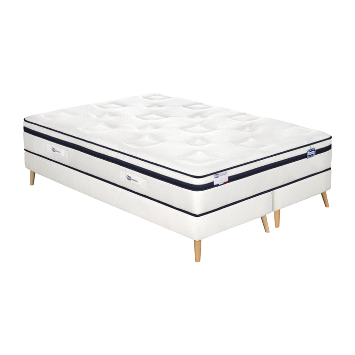Ensemble L'INCOMPARABLE, matelas Hybride , ferme, H27 + 2 sommiers