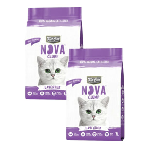 Pack 2x Kit Cat Arena Eco Nova Pack Ahorro - Lavender 7 L Arena para gatos
