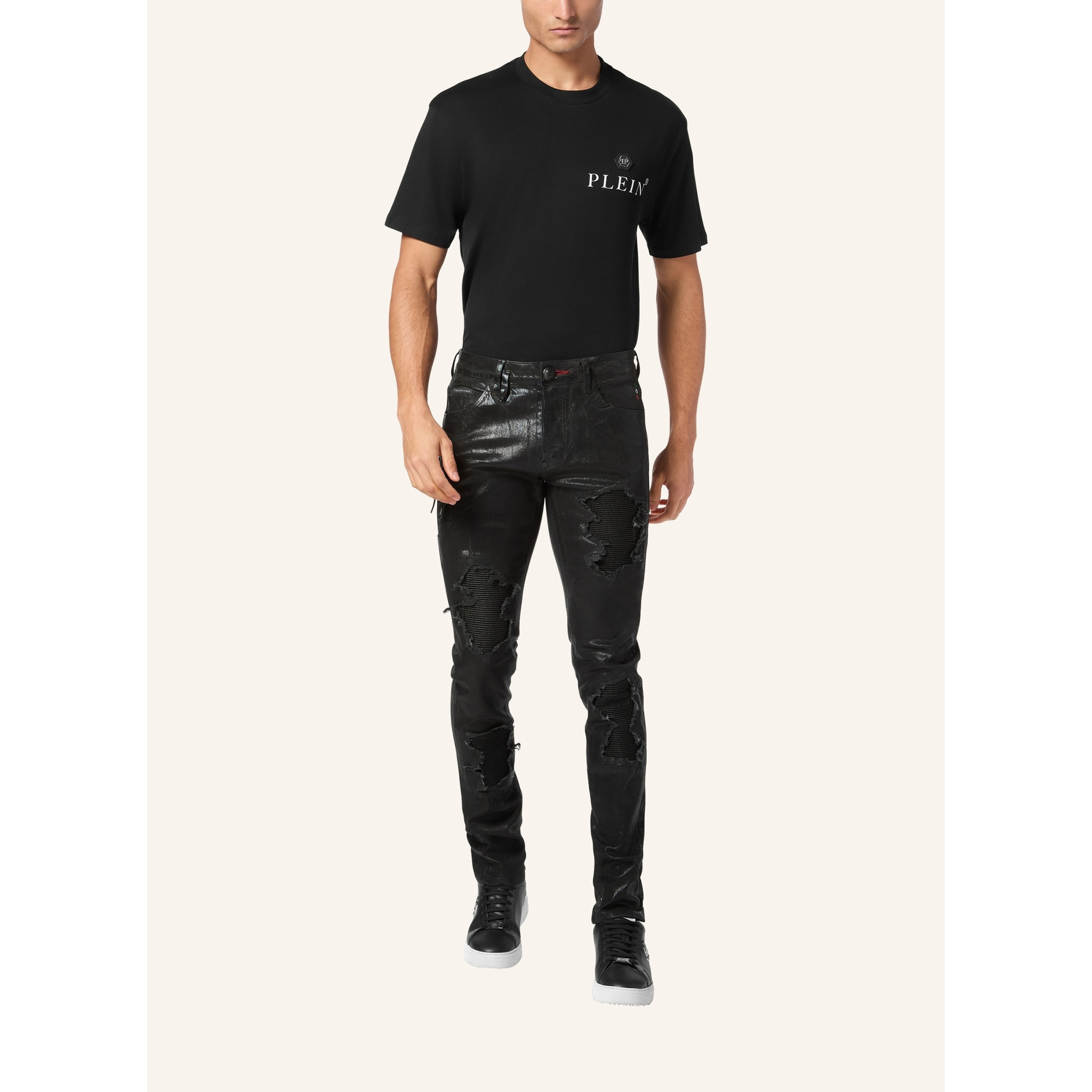 PHILIPP PLEIN Jeans taglio straight CAMOUFLAGE