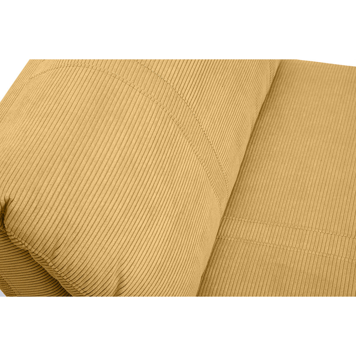 Chauffeuse 1 place convertible en tissu velours côtelé jaune curry SPENCER