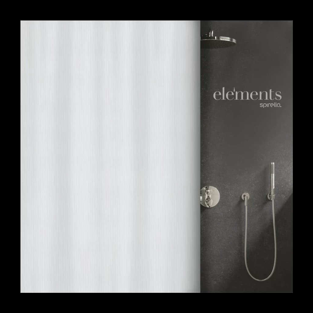 Elements by Spirella rideau de douche Polyester MERA 120x200cm Blanc