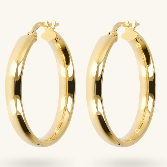 Orecchini a Cerchio Design Classico Diametro 2.5cm