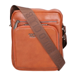 Borsa a tracolla uomo - Modello False - 100% pelle PU - 19.0 x 22.0 x 6.0 cm