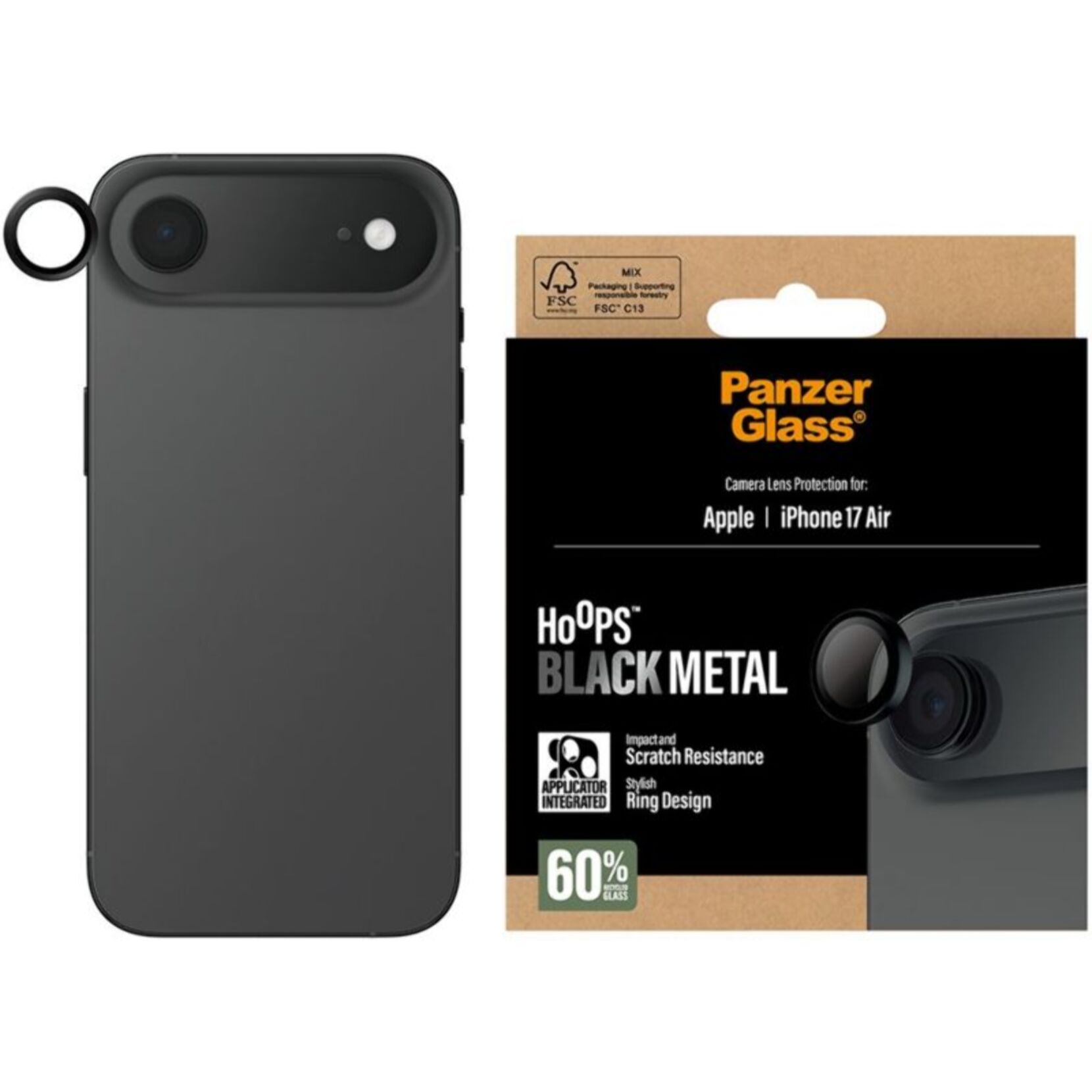 Protège objectif PANZERGLASS iPhone Air protège objectif