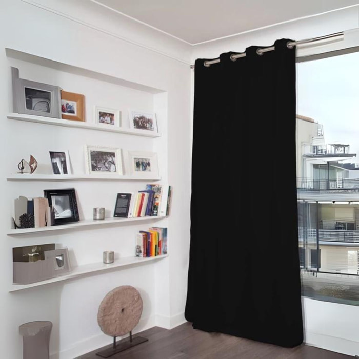 Rideau Phonique Occultant et Thermique 'MOONDREAM' - Noir