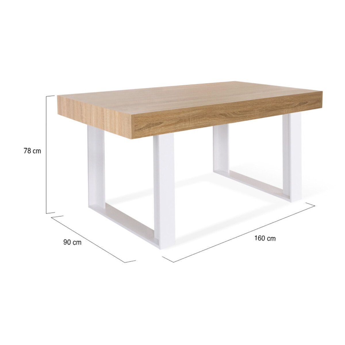 Tables à manger fixes Brixton - Bois - Blanc