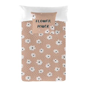 Popcorn - Funda Nórdica Estampada - Cierre Solapa - 100% Algodón - Incluye 1/2 Fundas de Almohada - Suri Beige