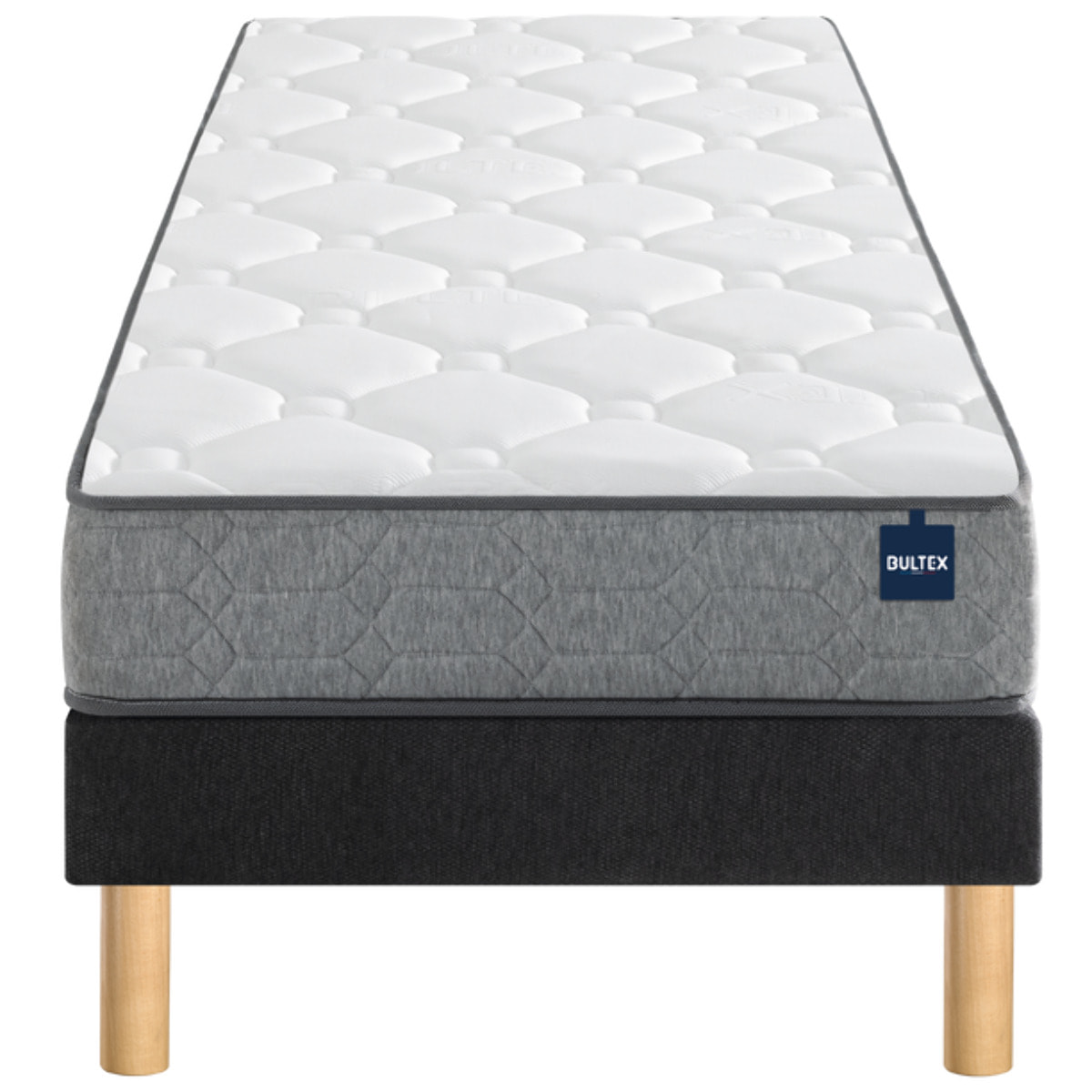 Ensemble UNIVERSAL 1 place|Matelas H 21 cm avec sommier ferme|confort équilibré