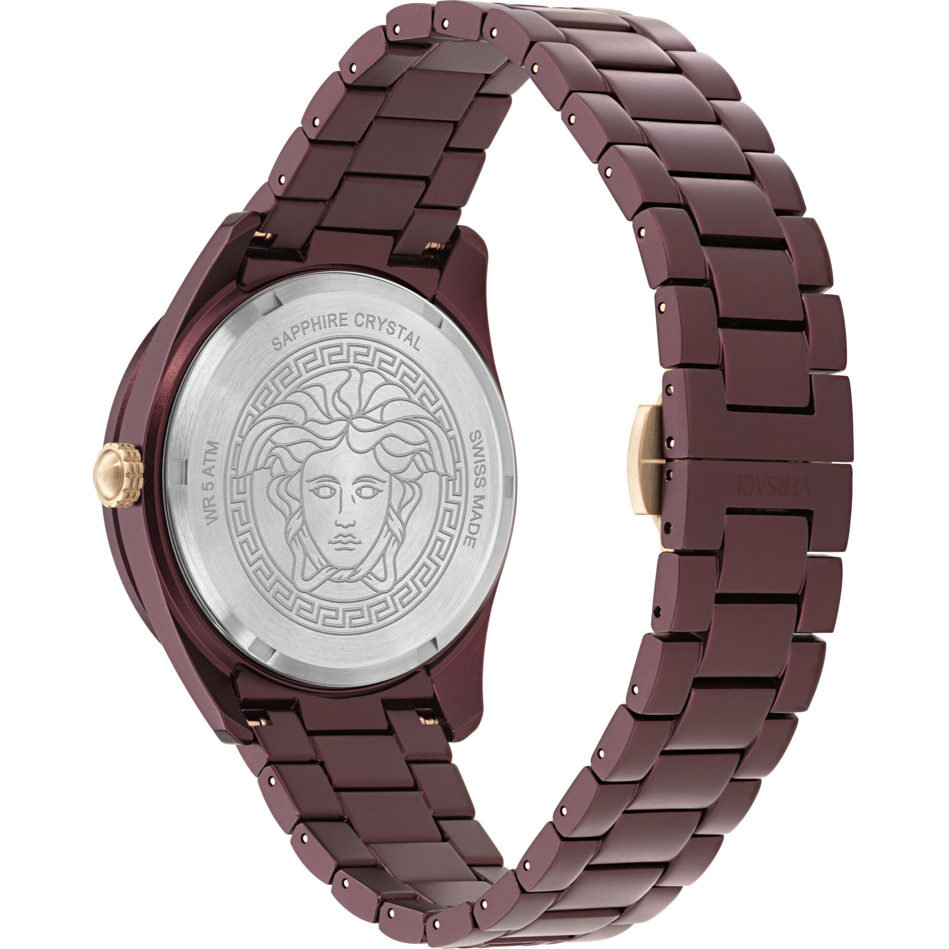 Versace Orologio Analogico Al Quarzo V-Dome Alluminium.timeles