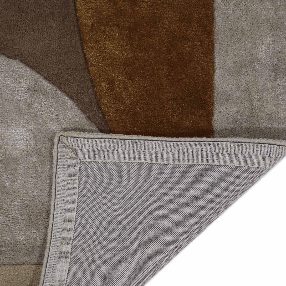 Tapis Salon Géométrique Tufté Main, Laine Noble, YAKA Chaleureux