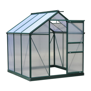 Serre de jardin polycarbonate alu. vert