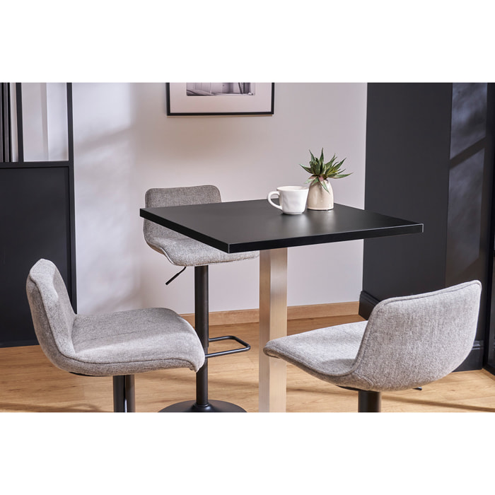 Table de bar design carrée noire L60 cm JORY